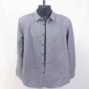 INC Black and White Checkered Shirt - L